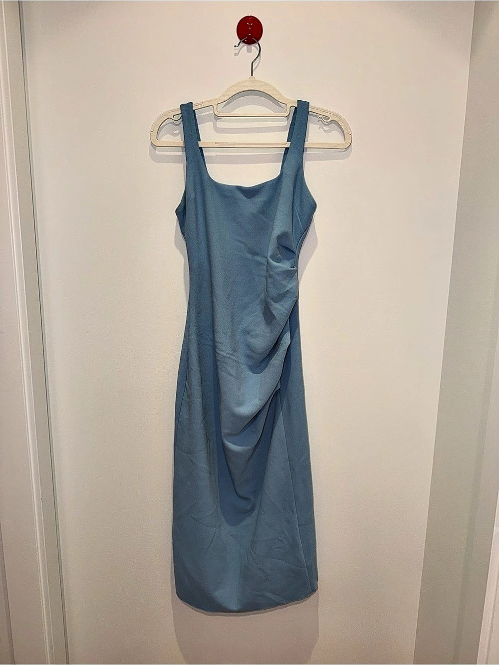 BEC + BRIDGE Blue Draped Midi Dress – Size US 2